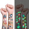 360 Kinds Luminous Tattoos For Kids, Robots/Sharks/Cars/Various Animals, Etc Mixed Styles Temporary Tattoo Stickers For Boys And Girls, Glow In The Dark Party Supplies, Kids Gifts
