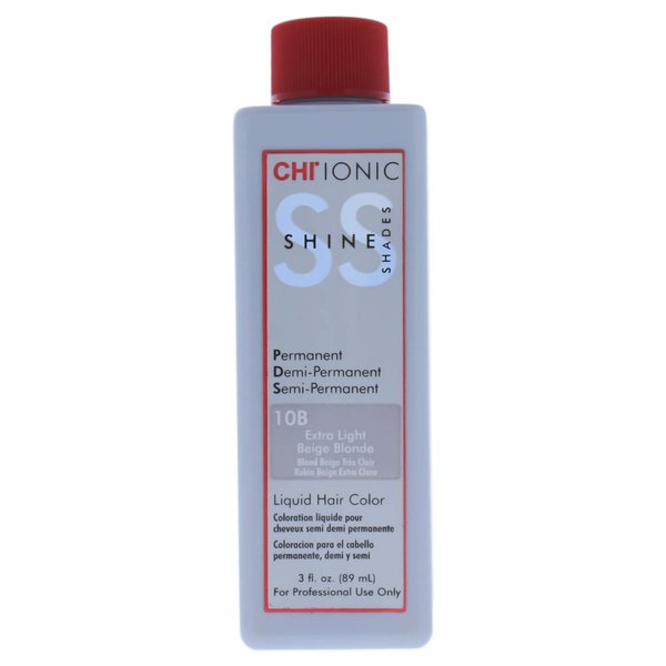 CHI Ionic Shine Shades Liquid Hair Color for Unisex, 10B Extra Light Beige Blonde, 3 Ounce