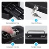 Mini Cash Box with Slot Small Cash Box with Money Tray and Key Lock, Metal Lock Box for Money Safe 4.9" x 3.7" x 2.4" Black