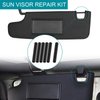 6PCS Sun Visor Repair Kit for Jeep Wrangler JK JKU 2007-2017, Rubber Black Repair Tube for Jeep Wrangler Visors, Driver & Passenger Side Sunvisor