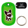 Custom Engraved Pet Tag - Small Dog with Bone - Lime Green - Dog Tag - Tag-Z Wag-Z