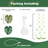 YEOCU 64pcs Green Hanging Swirls Party Decorations - Palm Leaves Theme Ceiling Foil Swirls Decorations Hanging Party Streamers for Birthday, Ceiling Hanging Decor Party Supplies for Boys Girls Kids