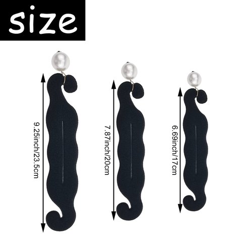 3 PACK Pearl Hair Bun Maker for Women Lazy Hair Curler Bun Clips Magic Beauty Hair Hairstyle Foam Sponge Donut Maker Ponytail Bun Maker Twister Hairstyle Styling Tool Accessories