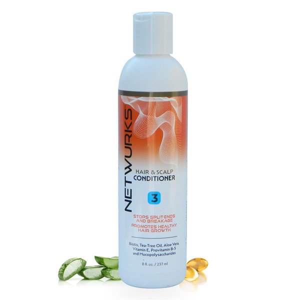 Hair & Scalp Conditioner | Moisturizes, Hydrates, & Detangles Hair | Provides Shine & Volume while Promoting Hair Growth | NetWurks | 8 Oz