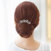 Sankuwen Flower Rhinestones Hair Combs Accessories,Perfect Mother's Day Gifts,Brithday gifts(Style B,Grey)