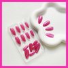 KKUUOO Pink Press on Nails Medium Almond Fake Nails Cat Eye False Nails with Glitter Design Artificial Nails Full Cover Acrylic Nails Glossy Stick on Nails Cute Press on Nails Glue on Nails for Women
