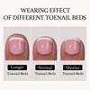 btartboxnails XCOATTIPS Toe Nail Tips - Short French Tip Press On Toenails, 160Pcs Pink Soft Gel Toe Nail Tips, Soak Off Fake Toe Nail Extensions