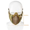 AOUTACC Airsoft Mesh Mask, Half Face Mesh Masks with Ear Protection for CS/Hunting/Paintball/Shooting (Mesh Ear, CP)