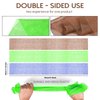 3 Pieces African Bath Sponge African Net Long Net Bath Sponge Exfoliating Shower Body Scrubber Back Scrubber Skin Smoother,Great for Daily Use (Brown、Blue、Green)