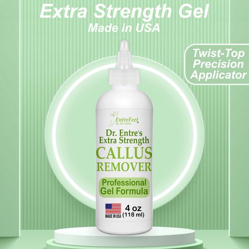 Dr. Entre's Callus Remover Gel & Foot File: Extra Strength Callus Remover for Feet, Foot Callus Remover Care, Pedicure Tools Supplies, Spa Kit, Dead Skin Scrubber, 4 oz