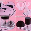 GTHER 6PCS 10ML Empty Nail Polish Glass Bottles with Brush Cap & Funnel & Mixing Balls for Nail Art