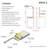 EEMB Lithium Polymer Battery 3.7V 1050mAh 553454 Lipo Rechargeable Battery Pack with Wire JST Connector for Speaker and Wireless Device- Confirm Device & Connector Polarity Before Purchase