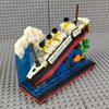 MIKEMENG 247pcs MOC RMS Cruise Sank Titanic Break in Half Toy Building BlocksWith Case Building Blocks Ship Boat Kits Model Construcrion Sets