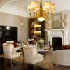 YISUN Set of 6 Crystal Chandelier Mini Lamp Shade 5.5-inch, Bell, Clip On Lamp Shade, Champagne Organza (Silver)