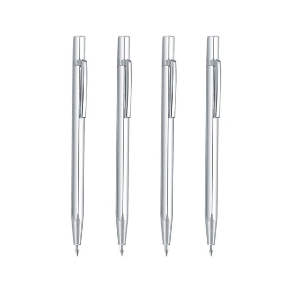 4 Pcs Tungsten Carbide Tip Scriber, Scribe Tools, Engraving Marking Pen, Aluminium Etching Machinist Engraved Pen with Clip for for Metal Sheet Ceramics Glass Tile Welding Marking Scriber
