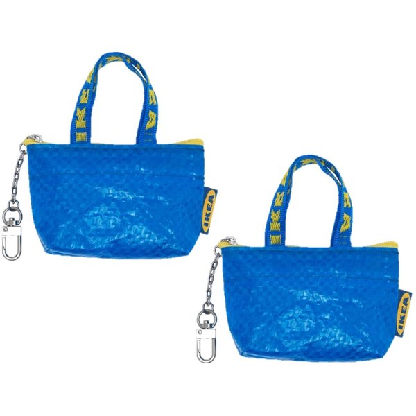 Key & Coin Purse KNOLIG Bag Small Blue with One Zipper Bag (2 set)