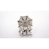 Small mini silver flower metal hair claw clip