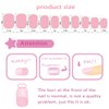 Laza 120pcs Children Nails Press On Pre-glue Full Cover Nail Tips Kit Glitter Gradient Color Rainbow Short Artificial False Nail Kits Lovely Christmas Gift for Children Kids Girls - Ocean Seashell