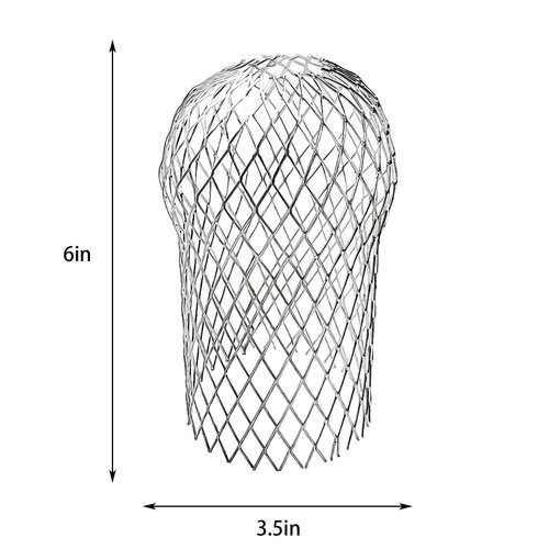 EBaokuup 8 Pack Gutter Downsport Guards - 3.5 Inch Expandable Aluminium Filter Strainer, Gutter Downspout Protectors for Preventing Blockage Leaves Debris