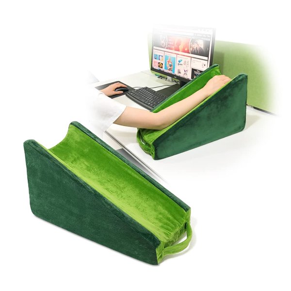 Zelen Arm Support Pillow Elevation Arm Wedge Cushion Elevating Arm Rest Foam Elevated Arm Rest for Sleeping Post Surgery Arm Elevator Pillow for Swelling Broken Arm Recovery Wedge Foam (Green)