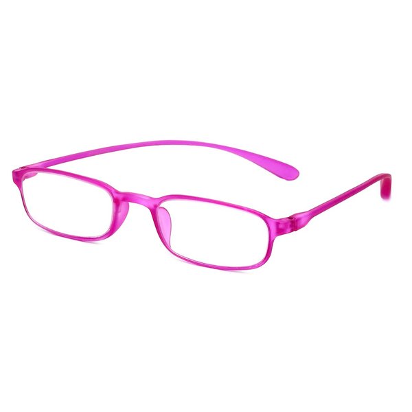 Calabria 718 Flexie Oval Reading Glasses +0.75 Fuschia Men/Women Bendable Single Power Readers Flexible Durable TR90 Frame
