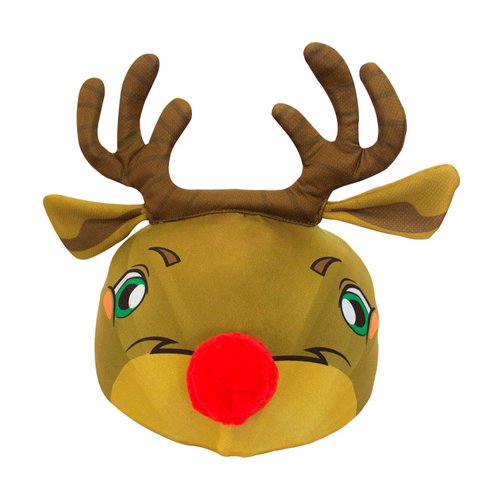 Rudolph Reindeer Santa Christmas Helmet Cover for Snowboard Cycling