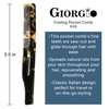 Giorgio G20 Folding Mustache and Beard Comb 6.5 Inch- Small Fine Tooth Pocket Comb for Everyday Hair Care - Sawcut and Hand Polished Pocket Comb and Styling Comb - Handcrafted Travel Comb