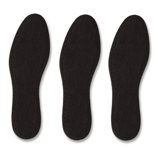 Pedag Summer, German Pure Cotton Terry Barefoot Insole, Washable, Sweat Absorbent, Moisture Control, Black, Us 14m/ Eu 47, (pack Of 3)