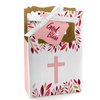 Pink Elegant Cross - Girl Religious Party Favor Boxes - Set of 12