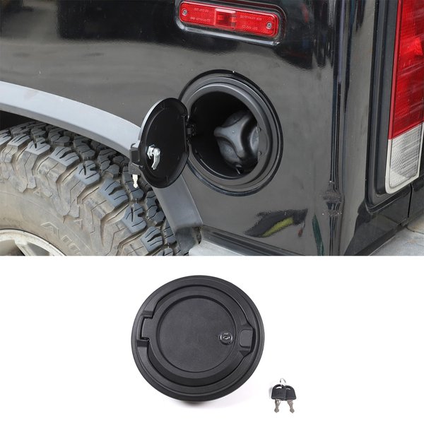PIUGILH Fuel Door Locking Fit for Hummer H2 2003-2009 Exterior Accessories, Fuel Door Locking Billet Gas Tank Cap Cover
