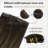 Full Shine Clip in Hair Extensions Real Human Hair 2/8/2 Straight Seamless Clip in Human Hair Extensions 20 Inch Dark Brown Mix Ash Brown Natural Extensions For Women Clips ins 8 Pcs 120 Grams