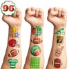 90 PCS American Football Temporary Tattoos Theme Birthday Party Decorations Supplies Favors Decor Soccer Sport Rugby Cheerleaders Tattoo Stickers Gifts for Games Kids Girls Boys School Prizes Carnival
