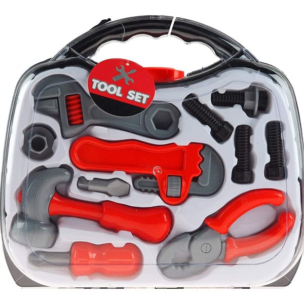 Kids Children Tool Kit Set Kit Work Case Box Carry Case Role Play Activity Set