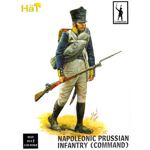 Hat HHT09319 1:32 Napoleonic Prussian Infantry (Command) Figure Set (18 pcs) MODEL KIT