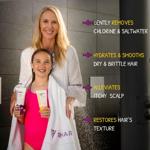 TRIHARD Kids Swim Shampoo & Conditioner Kit – Chlorine-Free Hair Care | Removes Chlorine & Saltwater, Hydrates Dry Hair, Safe for All Hair Types