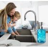 JASAI Diamond Design Soap Dispenser with 304 Rust Proof Stainless Steel Soap Pump, 12 Ounce Kitchen Soap Dispenser for Bathroom, Hand Soap, Dish Soap (Clear Blue) …