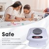Air Nail Dryer with Automatic Sensor, 300W Timing Air Nail Fan Blow Dryer for Both Hands and Feet, Warm & Cool Wind Blower Dryer for Regular Nail Polish, Home and Salon Use No Harmful (Light Blue)