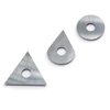 OSCARBIDE Carbide Scraper Blades 3 pieces include Round Drop Triangle Shaped for Removing Paint Glue Varnish Rust Fits Most Popular Hand-hold Scrapers Replacement Blades