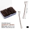 Mini Brown Bobby Pins Holder - 200 PCS Brown Bobby Hair Pins for Women Thick Hair Styling Small Bobby Pins with Clear Box