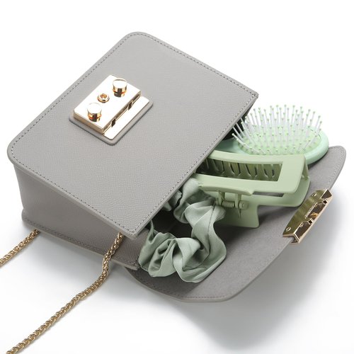 Bridesmaid Proposal Gifts 8 Pieces Mini Dry and wet Travel Detangling Brush bachelorette party accessories Cute hair Brush for Wedding Party Favors for Wedding Party Favors(White&Sage Green)
