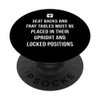 Seat Back Tray Lock Airplane Flight Passenger Airport Pilot PopSockets Swappable PopGrip