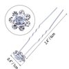 Onwon 40 Pieces Rose Flower Rhinestone Hair Clips Crystal Hair Pins for Bridal Wedding Party Daily Life Women and Girls Hair Jewelry Acessories, with Storage Bag (White)