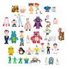 Toy Action Figures Story Toys Set, 1.2-2.8 inches Tall Action Figures with Woody, Buzz and Jessie,Toy Anime Figurines Story Characters(36 Pack)