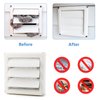 Cenipar 4" Dryer Vent Cover for Exterior Wall Vent Hood Outlet with Screen Includes 4 Screws 4" Dryer Vent Cover (White)