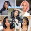 Umeiw Short Bob Wigs Human Hair 13x4 Lace Front Wigs Human Hair Pre Plucked Wigs for Black Women Short Glueless Wig Body Wave Lace Front Human Hair Wig Beginners Friendly 10 Inch