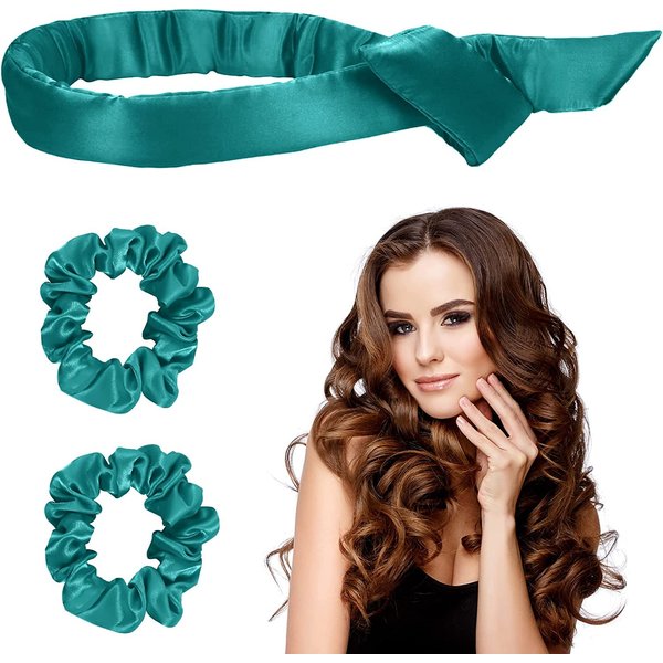 AOMIG Hair Curler Set, Hair Rollers Lazy Hair Curlers To Sleep In Hair Curls Headband Overnight Hair Curlers For Women Long Hair Curler Accessories (Green)