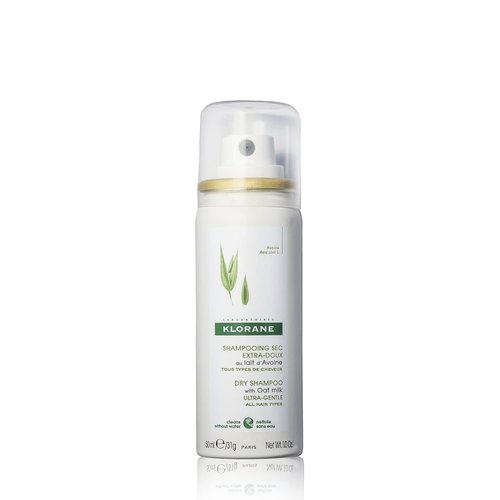 Klorane Dry Shampoo with Oat Milk, Ultra-Gentle, All Hair Types, No White Residue, Paraben & Sulfate-Free, Travel Size, 1 Ounce (Pack of 1), Yellow