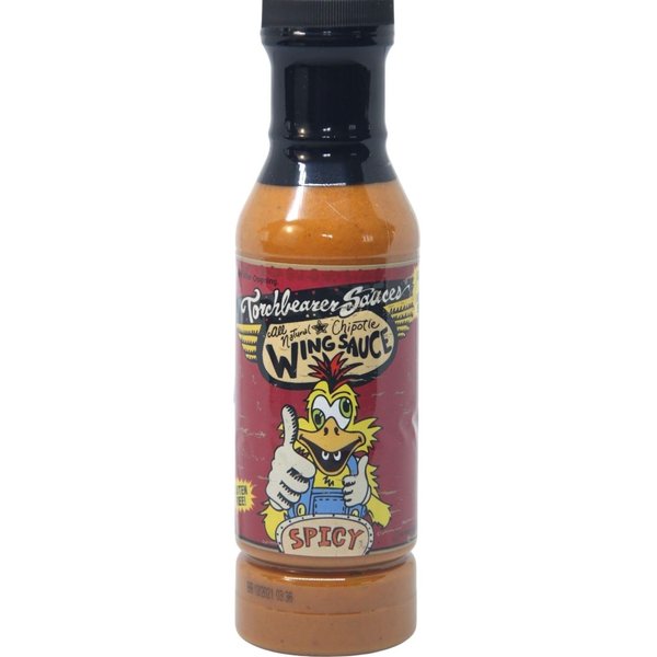 TorchBearer Sauces Chipotle Wing Sauce, 12 Ounces - Spicy - All Natural, Vegan, Extract-Free, Made in USA