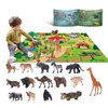 15 Animal Toys for Boys Realistic Safari Animals Farm Zoo Educational Toy Gift with Play Mat for 2 3 4 5 6 7 Year Old Girls Toddlers Kids