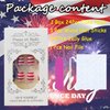 NEWSPIED 4th of July Press on Nails Short Square Independence Day Fake Nails with Glitter Sequin Star Stripe Design Acrylic Glue on Nails Star False Nails for Women 4th of July Nails DIY 24Pcs